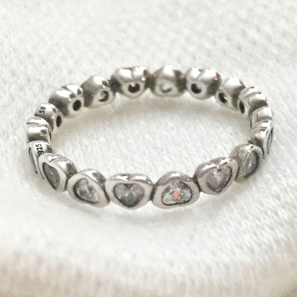 ONLY 1 Left!      Pandora Forever More Ring Hearts All Around - Picture 3 of 3
